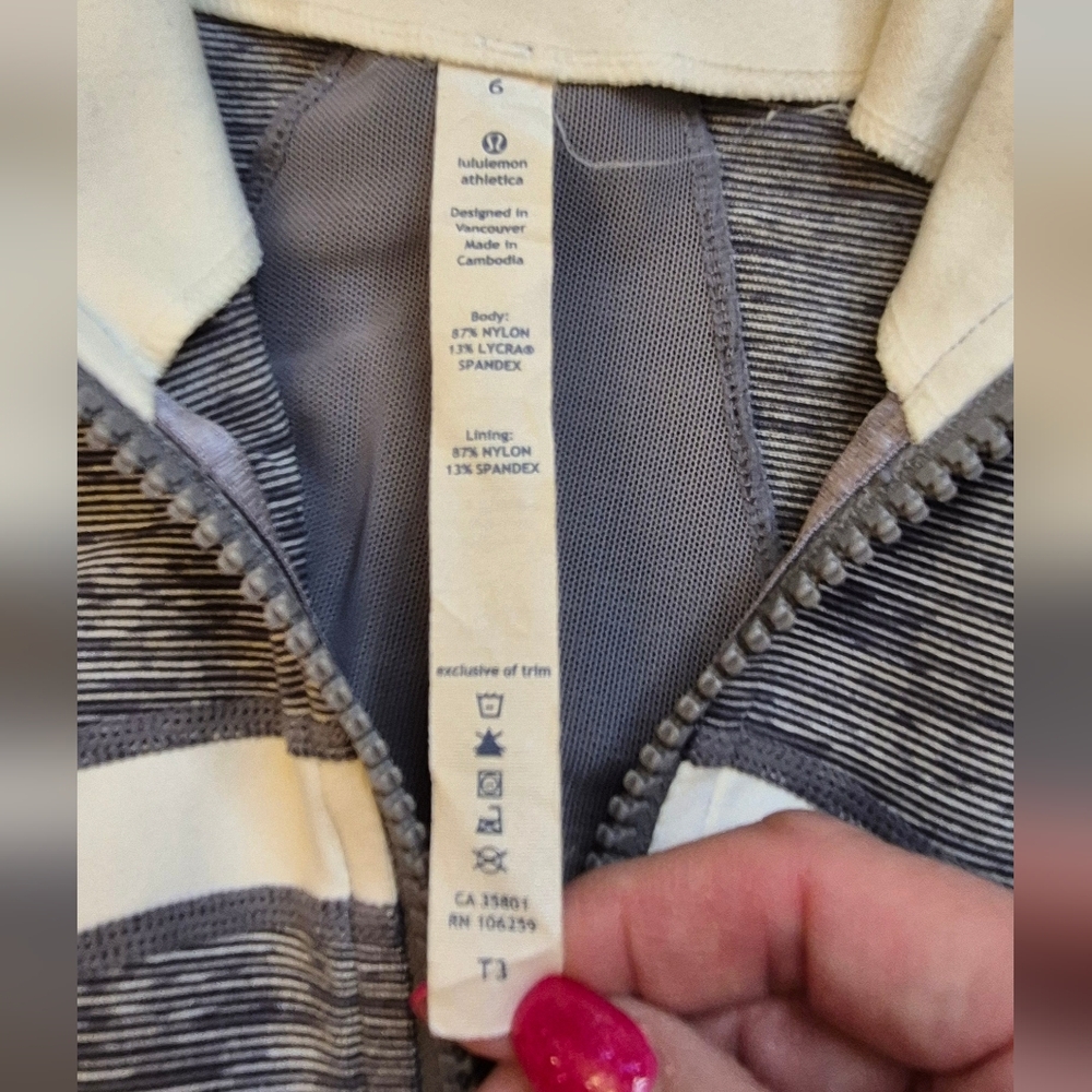 Lululemon Define Jacket Sz 6 Gray White Wee Are From Space Full Zip - Picture 6 of 11